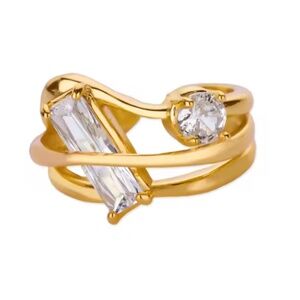 Vintage Cubic Zirconia Rings For Women Gold Adjustable